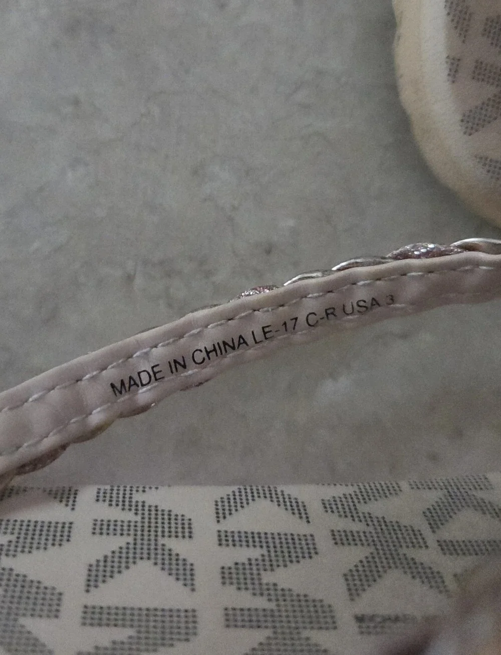 Michael Kors Beige/Pink Braided Logo Flip Flops